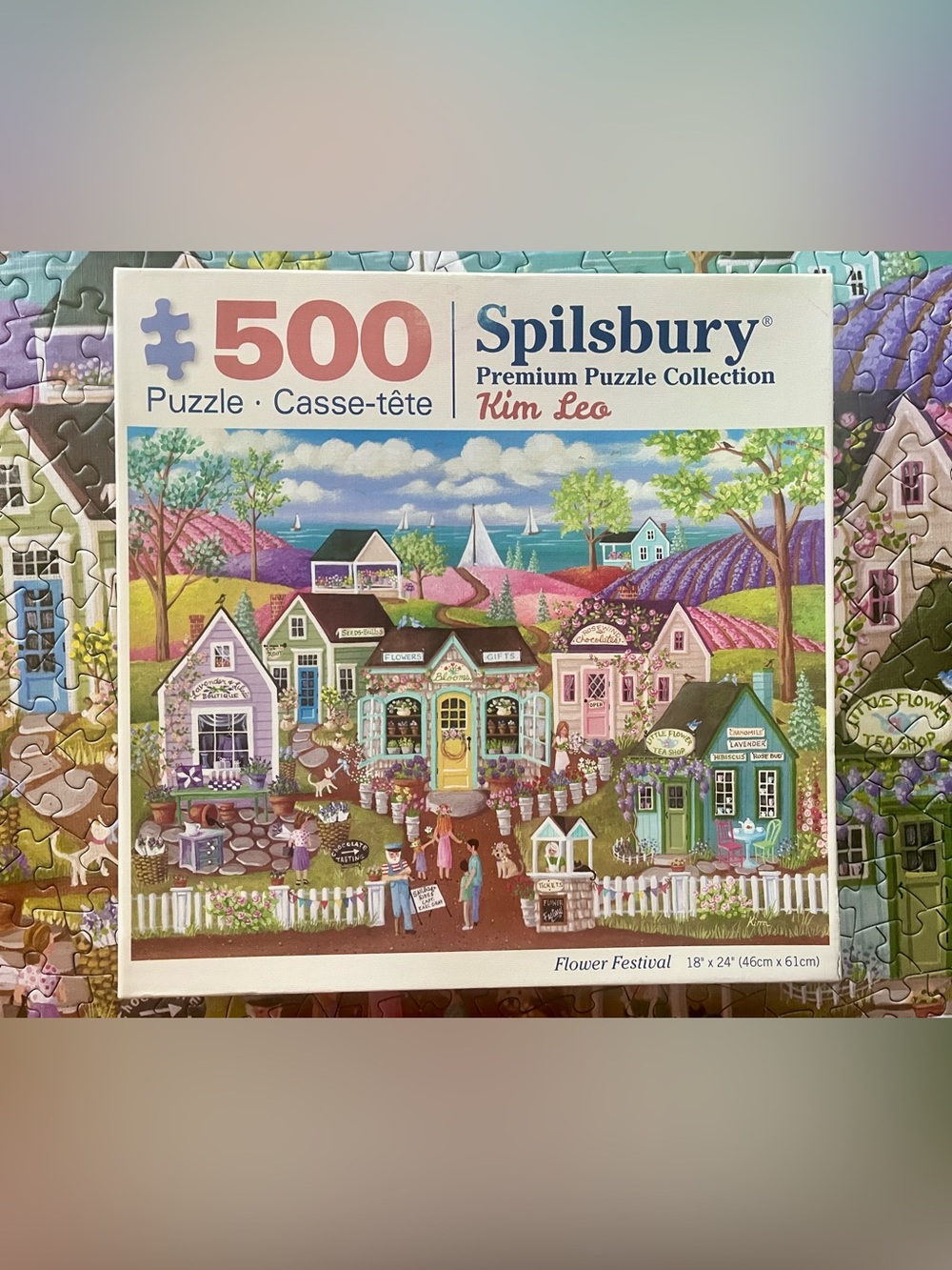 Spilsbury 500-Piece 'Flower Festival' Puzzle - Kim Leo